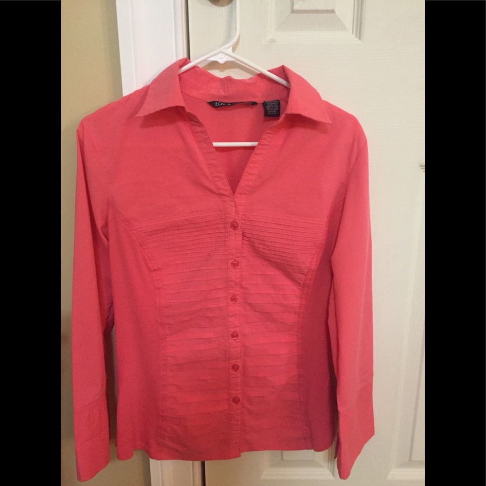 Pink collar shirt